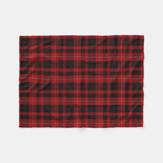 Cunningham Clan Tartan Pset Fleece Blanket Deken (Voorkant (Horizontaal))
