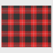 Cunningham Clan Tartan Red Black Plaid Cadeaupapier (Vlak)