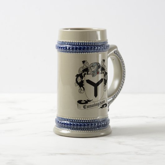 Cunningham Coat of Arms Stein - Family Crest Bierpul (Voorkant rechts)