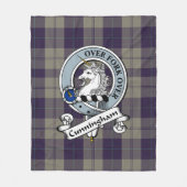 Cunningham Dress Blue Dancers Clan Badge Tartan Pl Fleece Deken (Voorkant)