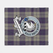 Cunningham Dress Blue Dancers Clan Badge Tartan Pl Fleece Deken (Voorkant (Horizontaal))