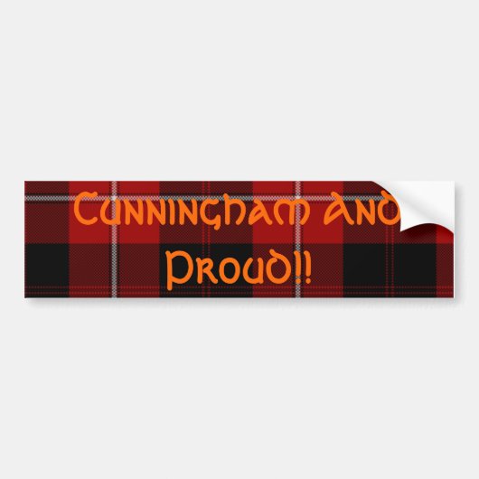 Cunningham en Proud! Bumpersticker (Voorkant)