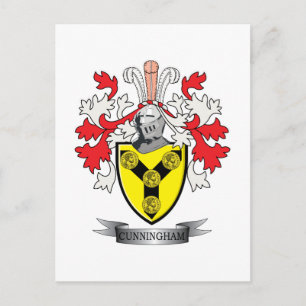 Cunningham Family Crest Coat of Arms Briefkaart