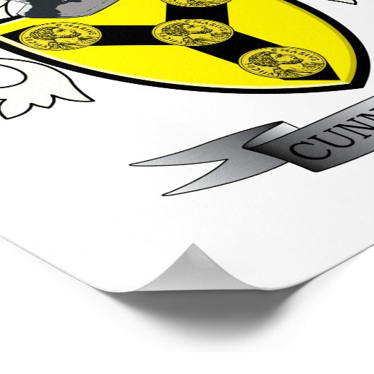 Cunningham Family Crest Coat. Poster (Hoek)