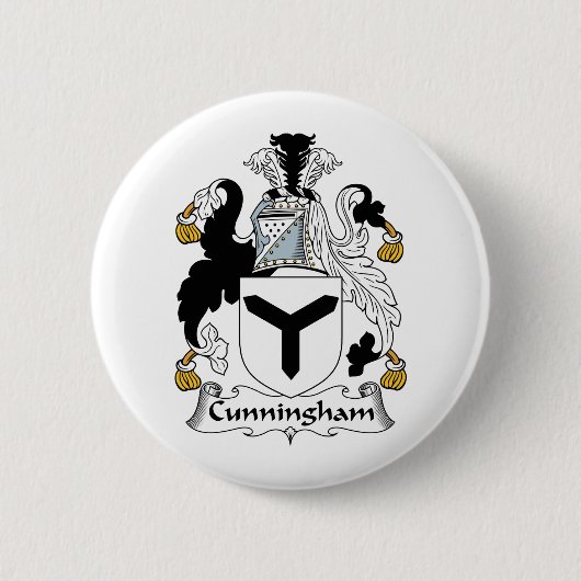 Cunningham Family Crest Ronde Button 5,7 Cm (Voorkant)
