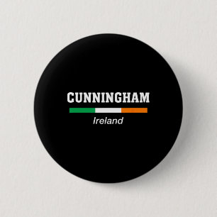 Cunningham Ierse familienaam St. Patrick's Day Ire Ronde Button 5,7 Cm