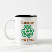 Cunningham Irish Kisses Clover Shamrocks Lips Tweekleurige Koffiemok (Links)