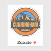 Cunningham, Kansas Sticker (Vel)