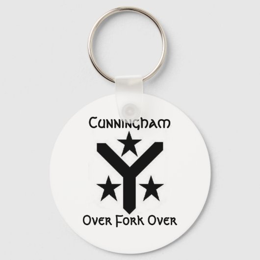 Cunningham over vork sleutelhanger (Voorkant)