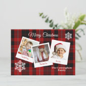 Cunningham Pset-kerstkaart met meerdere foto's Kaart (Staand voorkant)