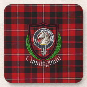 Cunningham Schotse Clans Tartan & Wapen Bier Onderzetter
