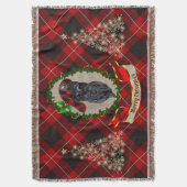 Cunningham Scottie Dog Kerstmis Throw Blanket Deken (Voorkant Verticaal)