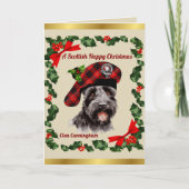 Cunningham Scottie Dog Personalized Xmas Kaart (Voorkant)