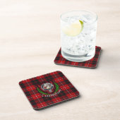 Cunningham Scottish Clan Tartan & Crest Bier Onderzetter (Rechterzijde)