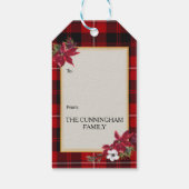 Cunningham Scottish Clan Tartan & Crest Cadeaulabel (Achterkant)