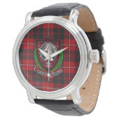 Cunningham Scottish Clan Tartan & Crest Horloge (Gekanteld)