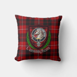 Cunningham Scottish Clan Tartan & Crest Kussen