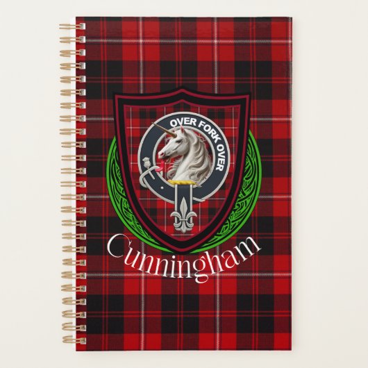 Cunningham Scottish Clan Tartan & Crest Planner (Voorkant)