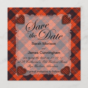 Cunningham Scottish clan tartan - Pset Save The Date