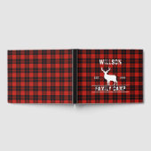 Cunningham Scottish plaid tartan zwart rood Gastenboek (Volledig)