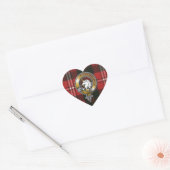 Cunningham Tartan & Badge Hart Sticker (Envelop)