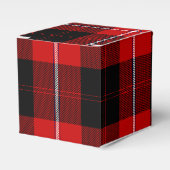Cunningham Tartan Red Black Pset Bedankdoosjes (Voorkant Zijde)