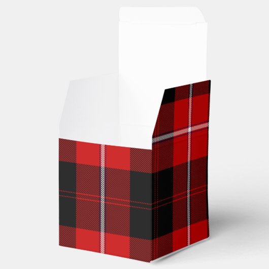 Cunningham Tartan Red Black Pset Bedankdoosjes (Geopend)