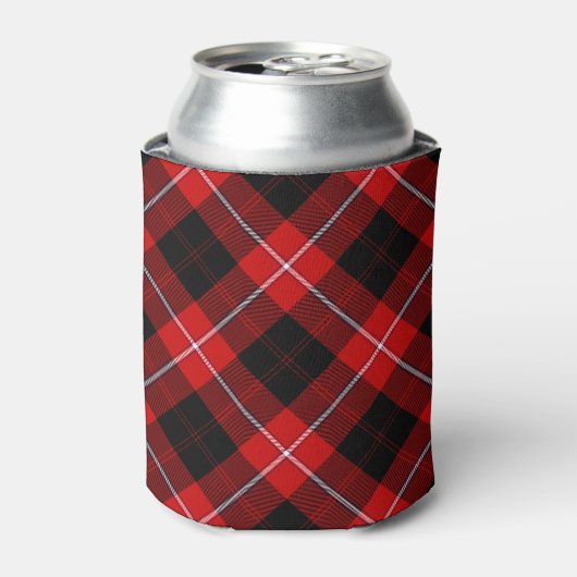 Cunningham Tartan Red Black Pset Blikjeskoeler (Blikje Voorkant)