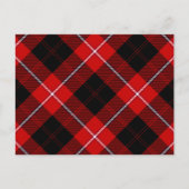 Cunningham Tartan Red Black Pset Briefkaart (Voorkant)