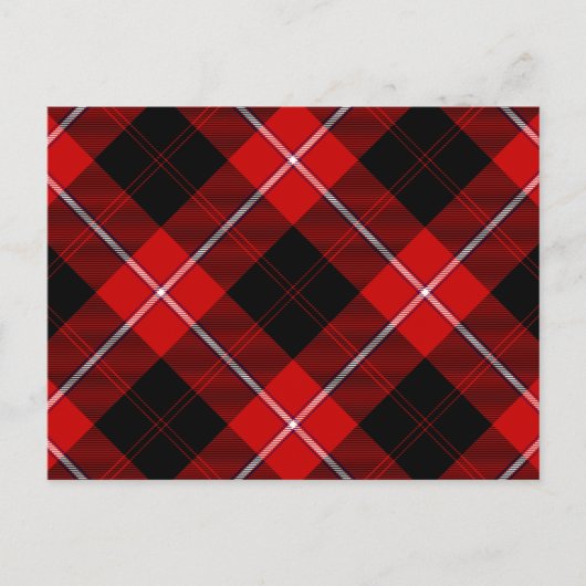 Cunningham Tartan Red Black Pset Briefkaart (Voorkant)