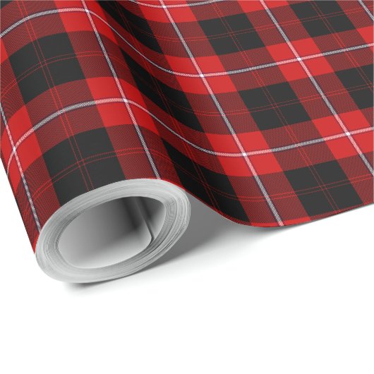 Cunningham Tartan Red Black Pset Cadeaupapier (Rol Hoek)