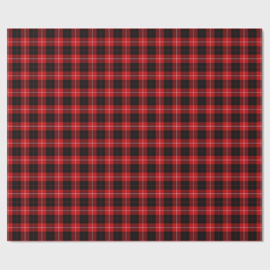 Cunningham Tartan Red Black Pset Cadeaupapier (Vlak)
