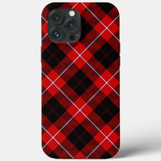 Cunningham Tartan Red Black Pset Case-Mate iPhone Case (Achterkant)