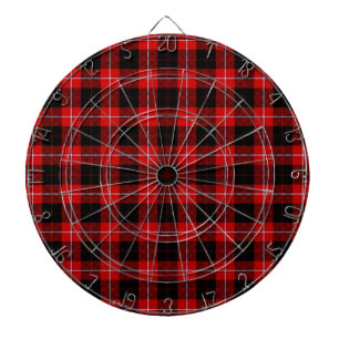 Cunningham Tartan Red Black Pset Dartbord