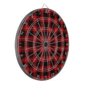 Cunningham Tartan Red Black Pset Dartbord (Voorkant Links)
