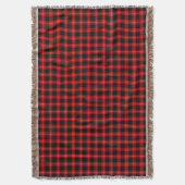 Cunningham Tartan Red Black Pset Deken (Voorkant Verticaal)