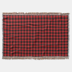 Cunningham Tartan Red Black Pset Deken