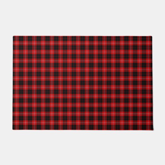 Cunningham Tartan Red Black Pset Deurmat (Voorkant)
