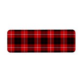 Cunningham Tartan Red Black Pset Etiket (Voorkant)