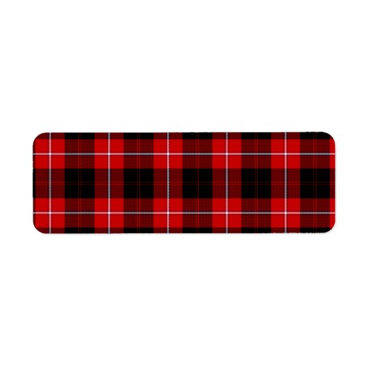 Cunningham Tartan Red Black Pset Etiket (Voorkant)