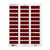 Cunningham Tartan Red Black Pset Etiket (Full Sheet)