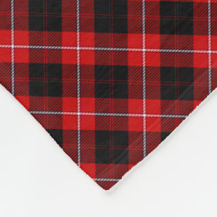 Cunningham Tartan Red Black Pset Fleece Deken