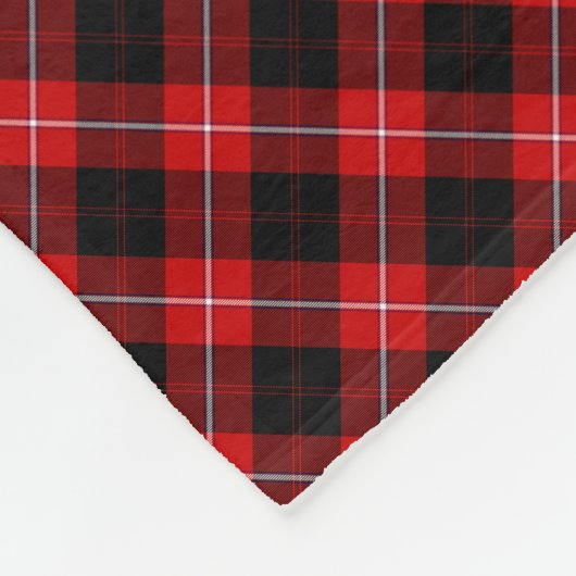 Cunningham Tartan Red Black Pset Fleece Deken (Hoek)