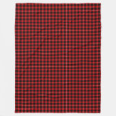 Cunningham Tartan Red Black Pset Fleece Deken (Voorkant)