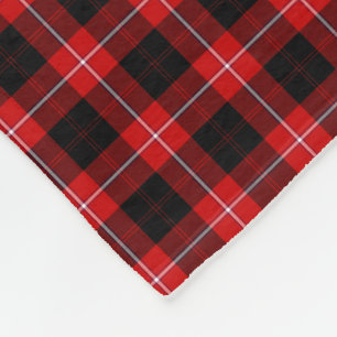 Cunningham Tartan Red Black Pset Fleece Deken