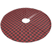 Cunningham Tartan Red Black Pset Fleece Kerstboom Rok (Gekanteld)