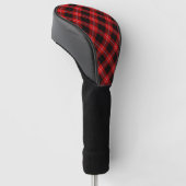 Cunningham Tartan Red Black Pset Golfheadcover (Schuin)