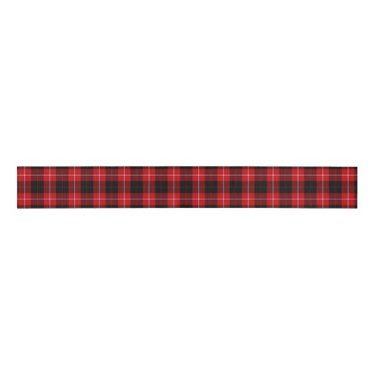 Cunningham Tartan Red Black Pset Grosgrain Lint (Voorkant)