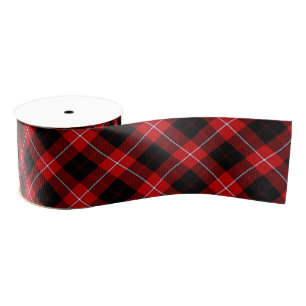 Cunningham Tartan Red Black Pset Grosgrain Lint