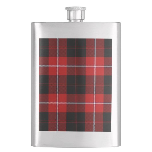 Cunningham Tartan Red Black Pset Heupfles (Voorkant)